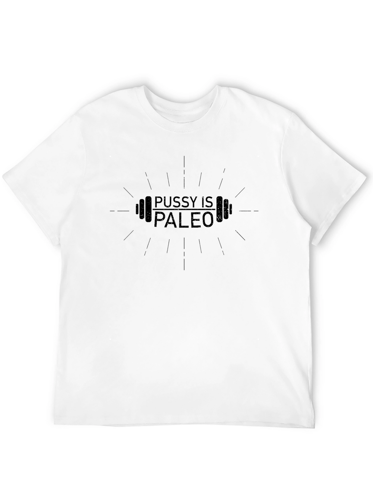 Pussy Is Paleo Black Graphic T-Shirt