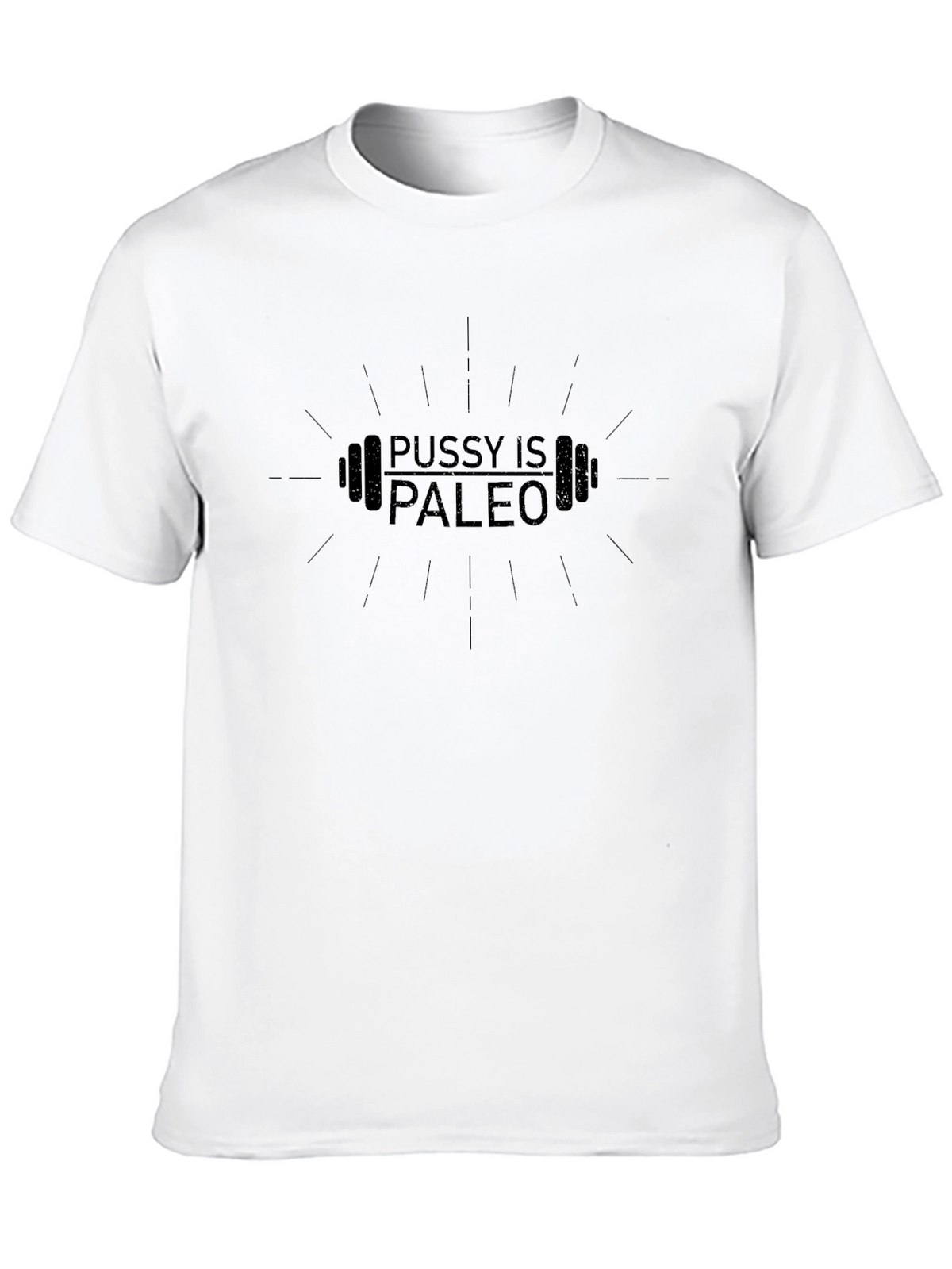 Pussy Is Paleo Black Graphic T-Shirt