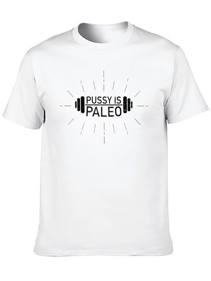Pussy Is Paleo Black Graphic T-Shirt