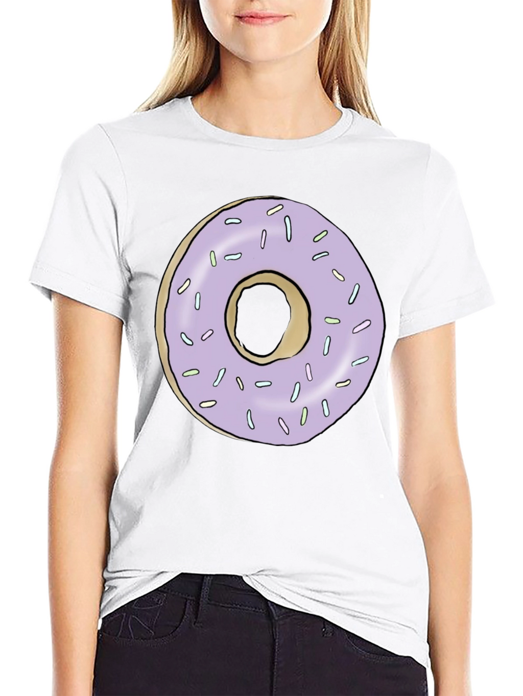 Donut Graphic Tee - Black Casual T-Shirt