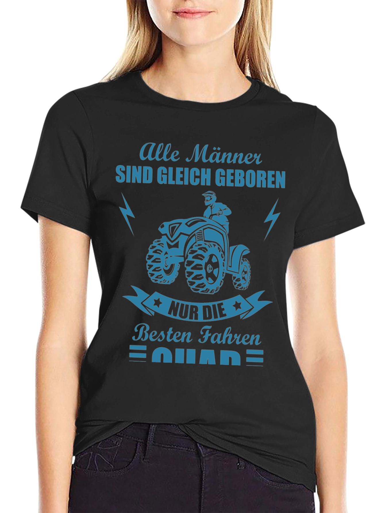 Mens Black T-Shirt with ATV Graphic