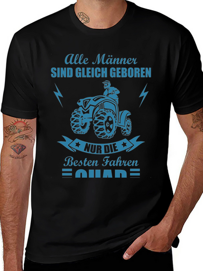 Mens Black T-Shirt with ATV Graphic