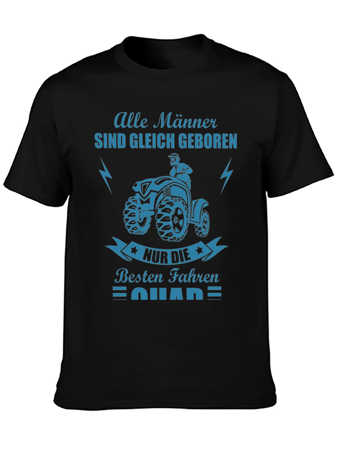 Mens Black T-Shirt with ATV Graphic