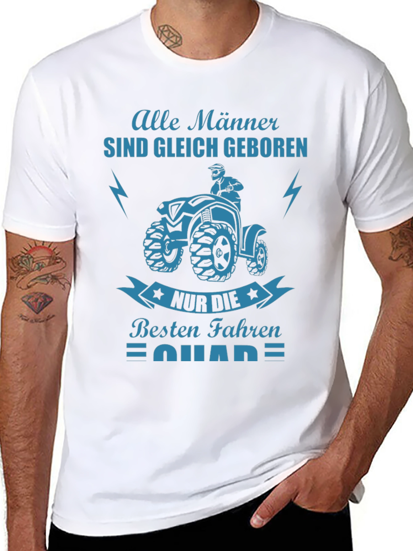 Mens Black T-Shirt with ATV Graphic