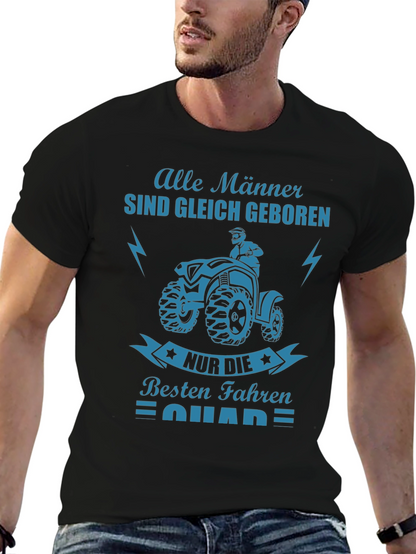 Mens Black T-Shirt with ATV Graphic