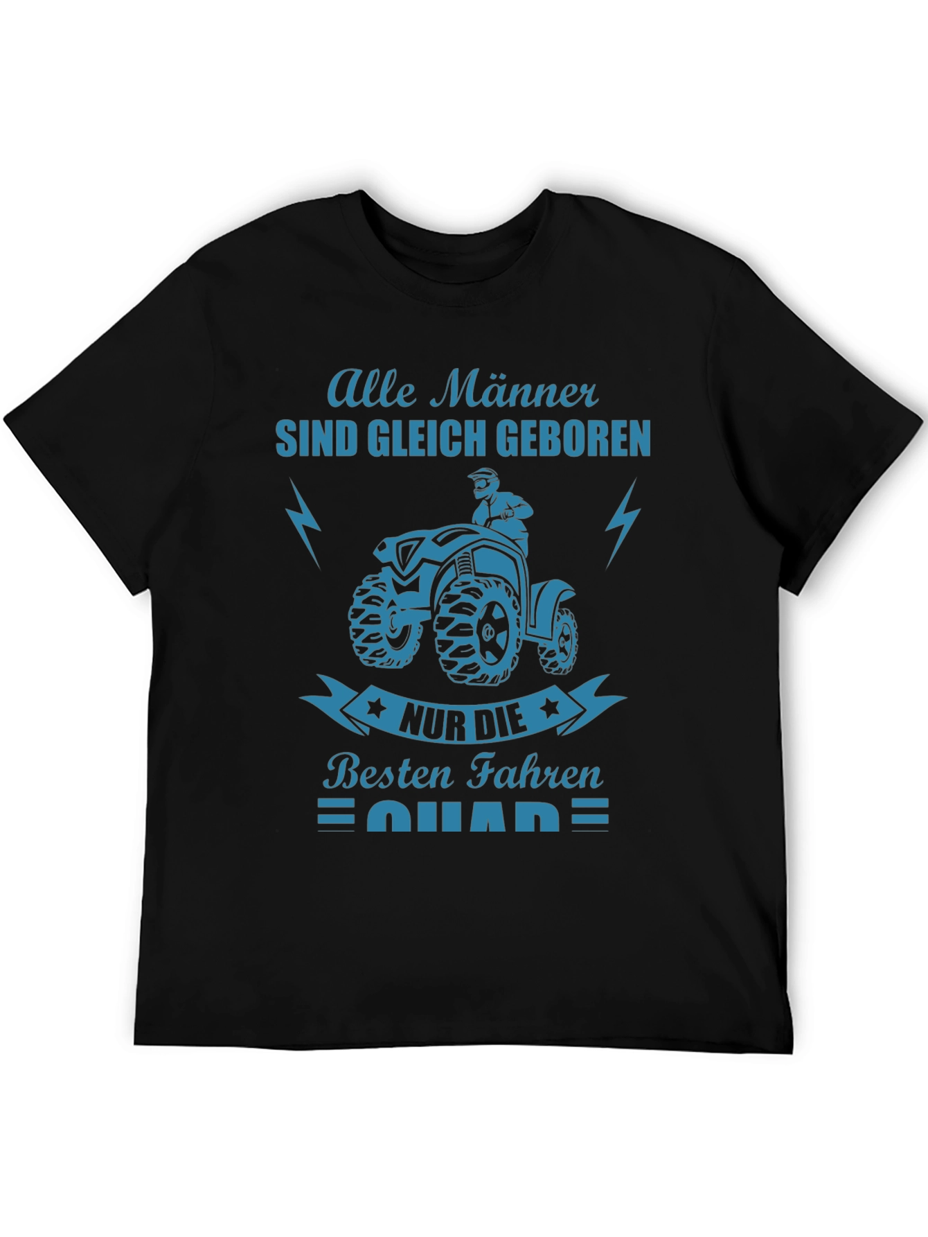 Mens Black T-Shirt with ATV Graphic