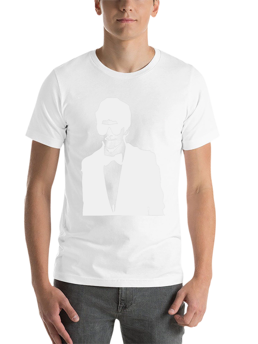 Stylish Black T-Shirt with White Silhouette Graphic