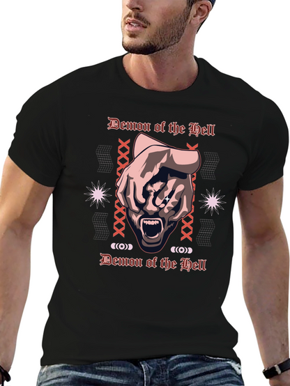 Demon of the Hell Graphic Tee - Black