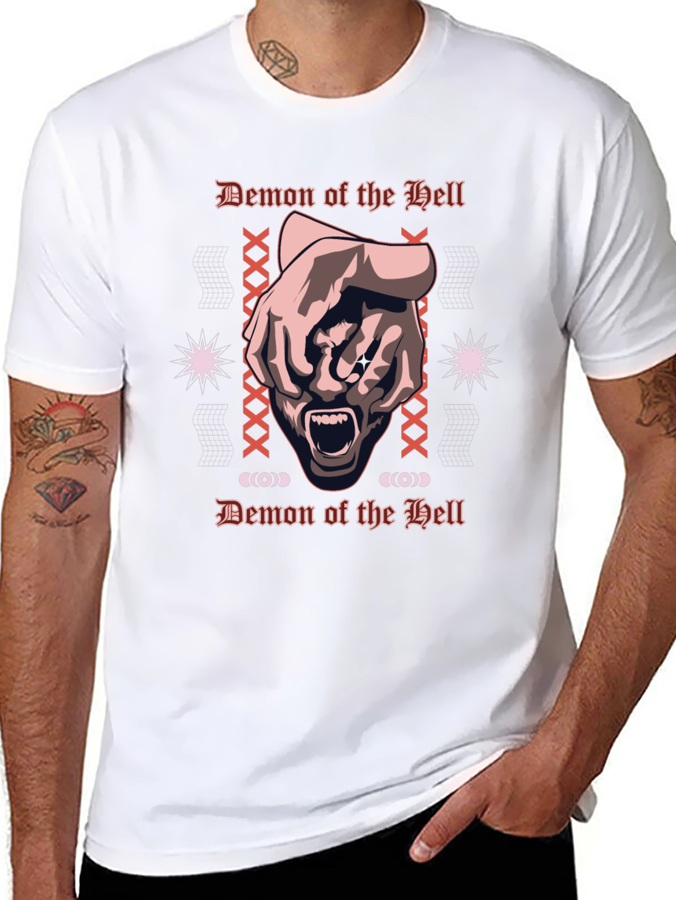 Demon of the Hell Graphic Tee - Black