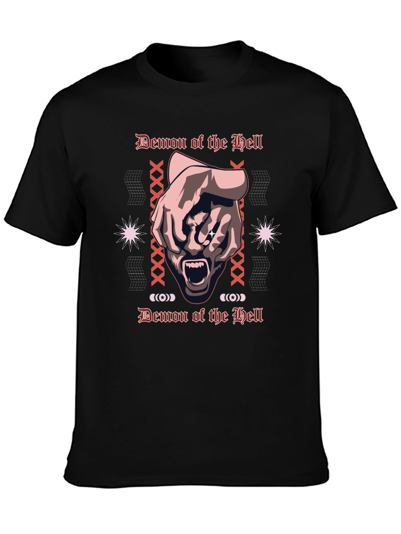Demon of the Hell Graphic Tee - Black