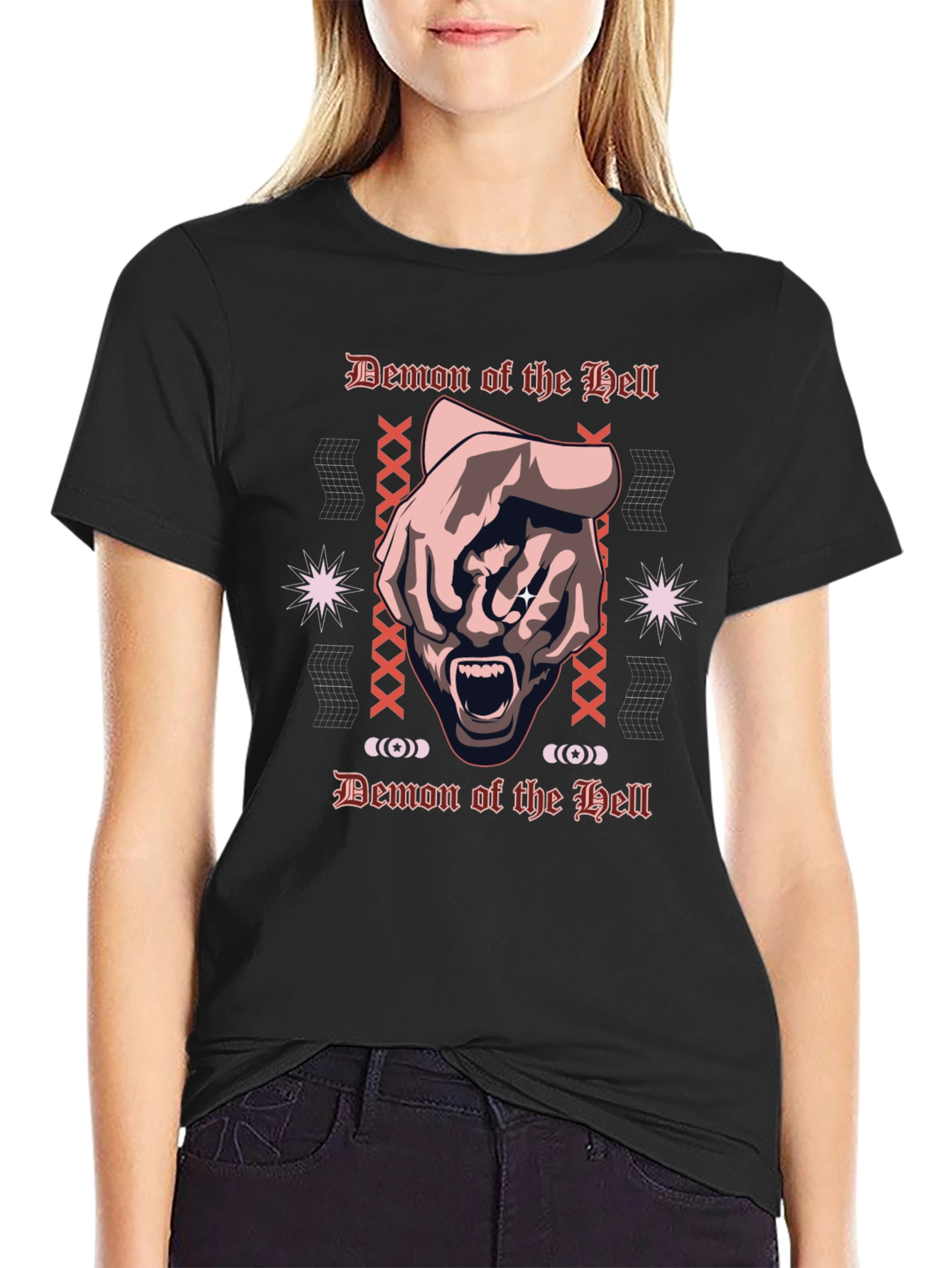 Demon of the Hell Graphic Tee - Black