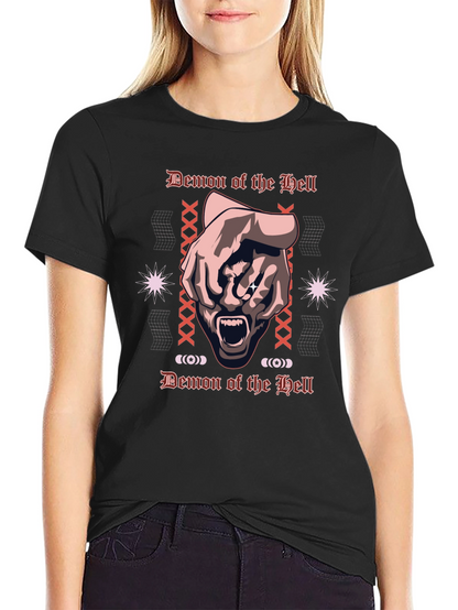 Demon of the Hell Graphic Tee - Black