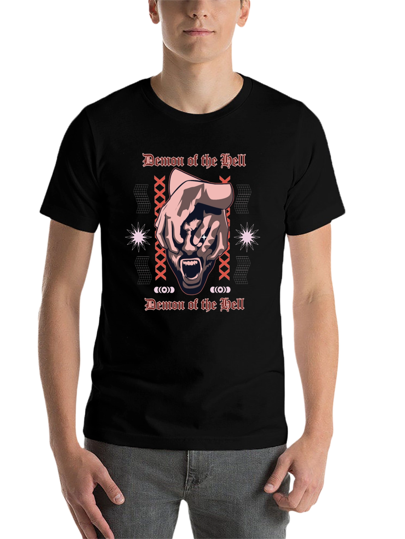 Demon of the Hell Graphic Tee - Black