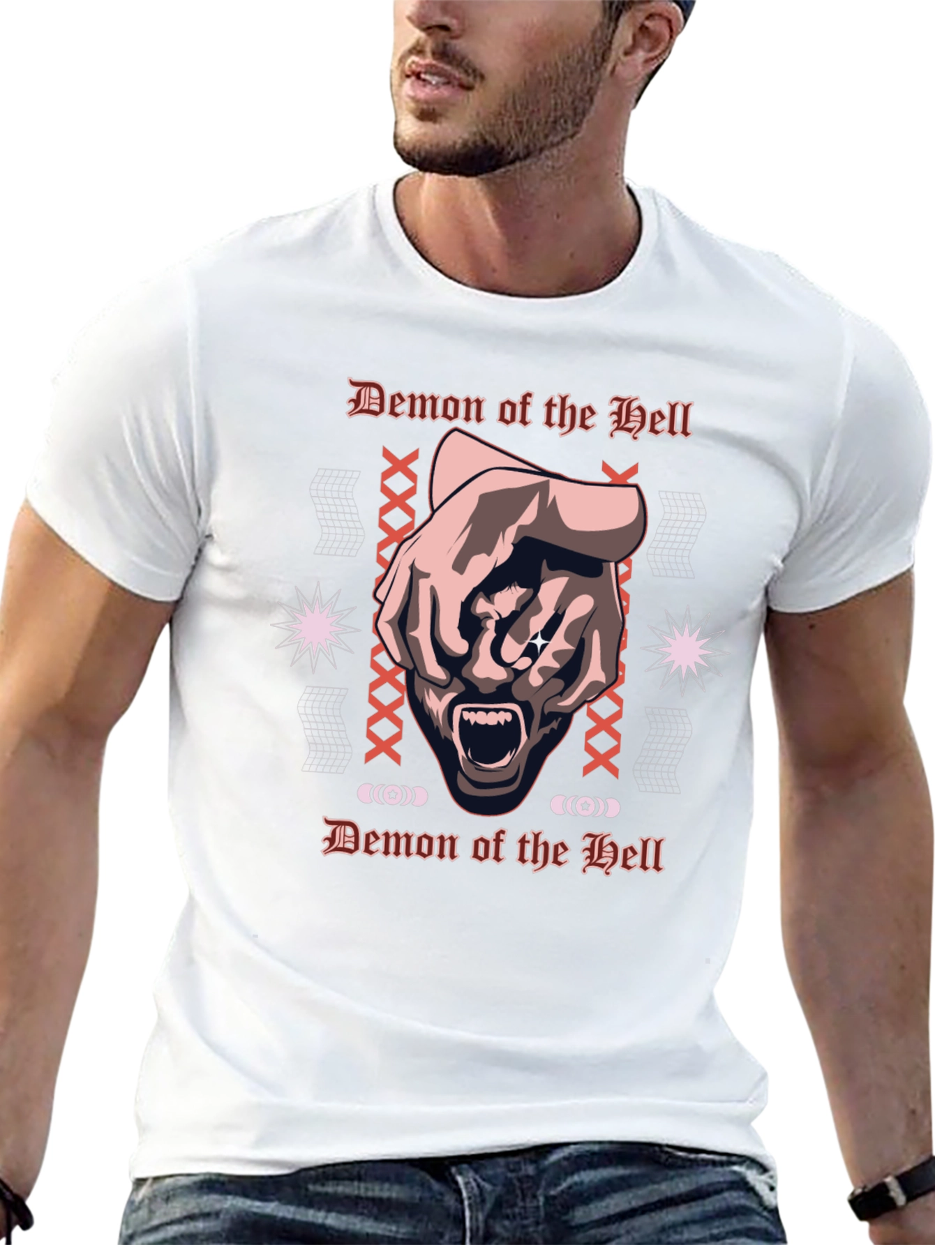 Demon of the Hell Graphic Tee - Black