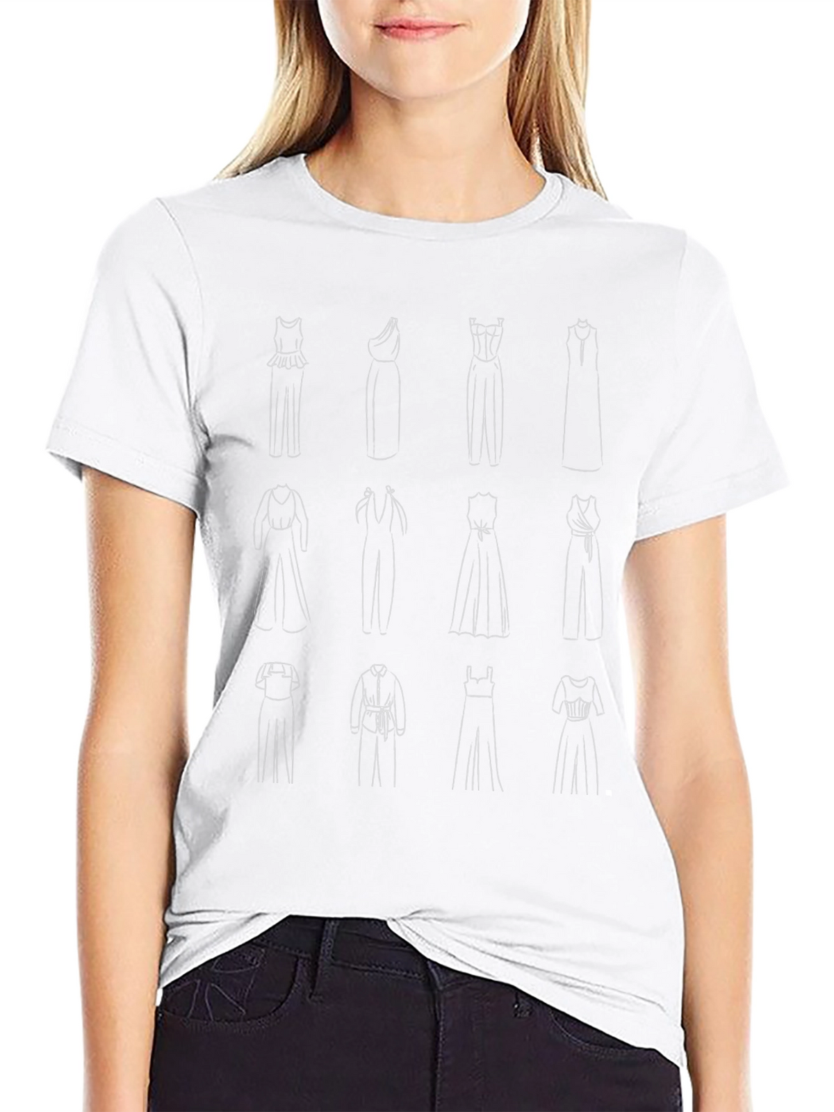 Elegant Fashion Sketch T-Shirt