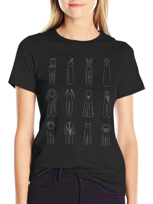 Elegant Fashion Sketch T-Shirt
