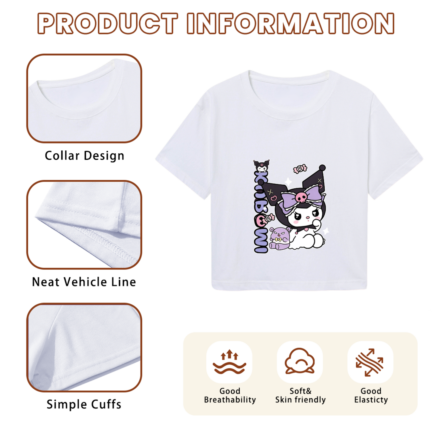 Galaxy Neon Glow Hello Kitty Black Crop Tee