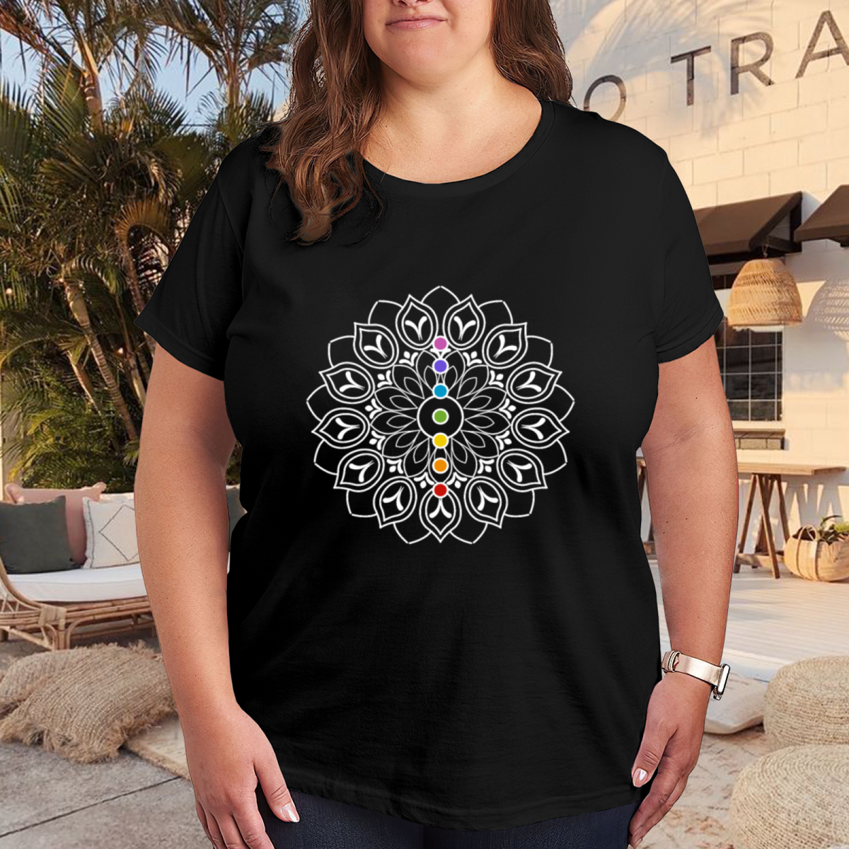 Seven Chakra Mandala Spiritual Yoga Meditation Shirt