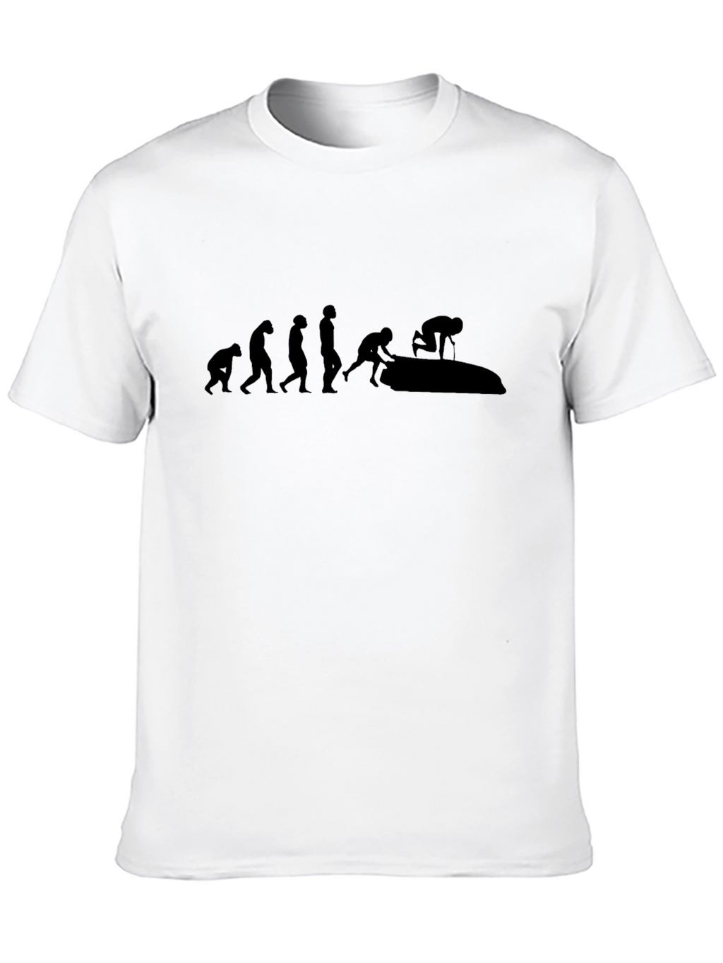 Evolution of Jetskiing Black T-Shirt