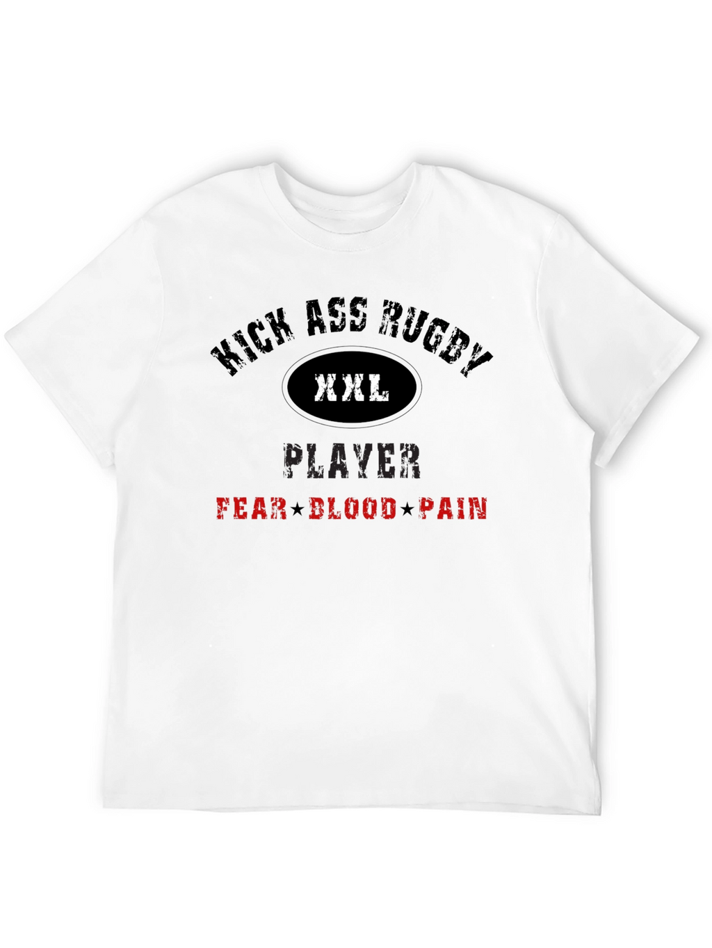 Kick Ass Rugby Player Graphic T-Shirt
