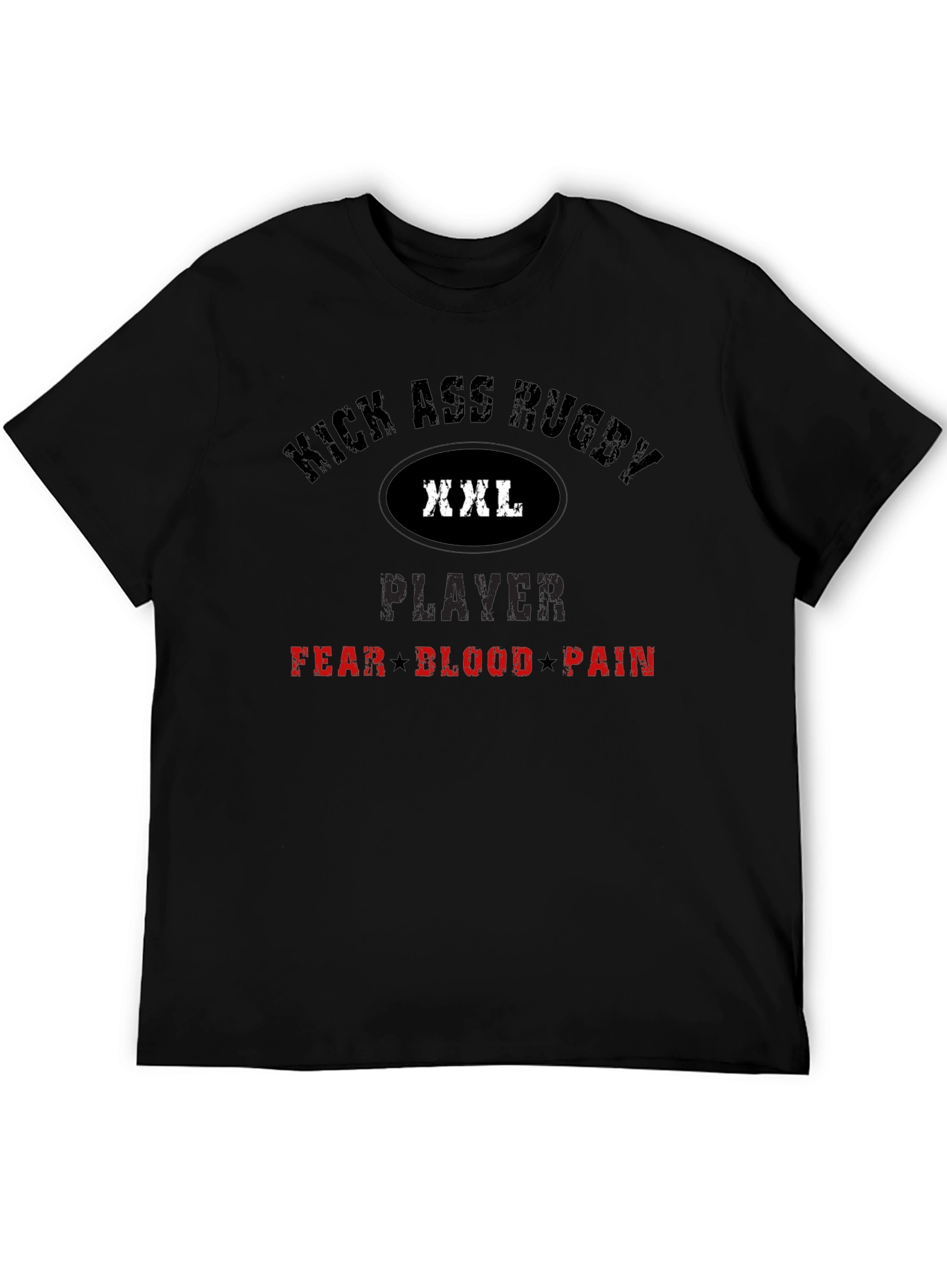 Kick Ass Rugby Player Graphic T-Shirt
