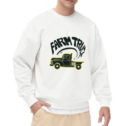 Farm Truck Sweatshirt | Vintage Old Pickup Graphic Crewneck, Retro Country Farm Life Pullover Top, Rustic Trucker Gift for Men Women