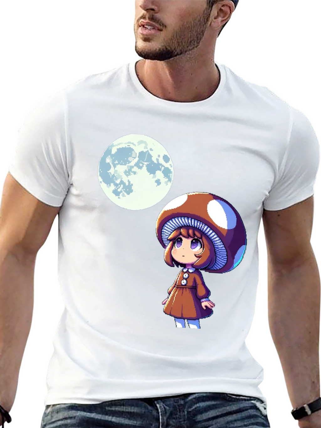 Mushroom Girl T-Shirt - Cute Anime Design