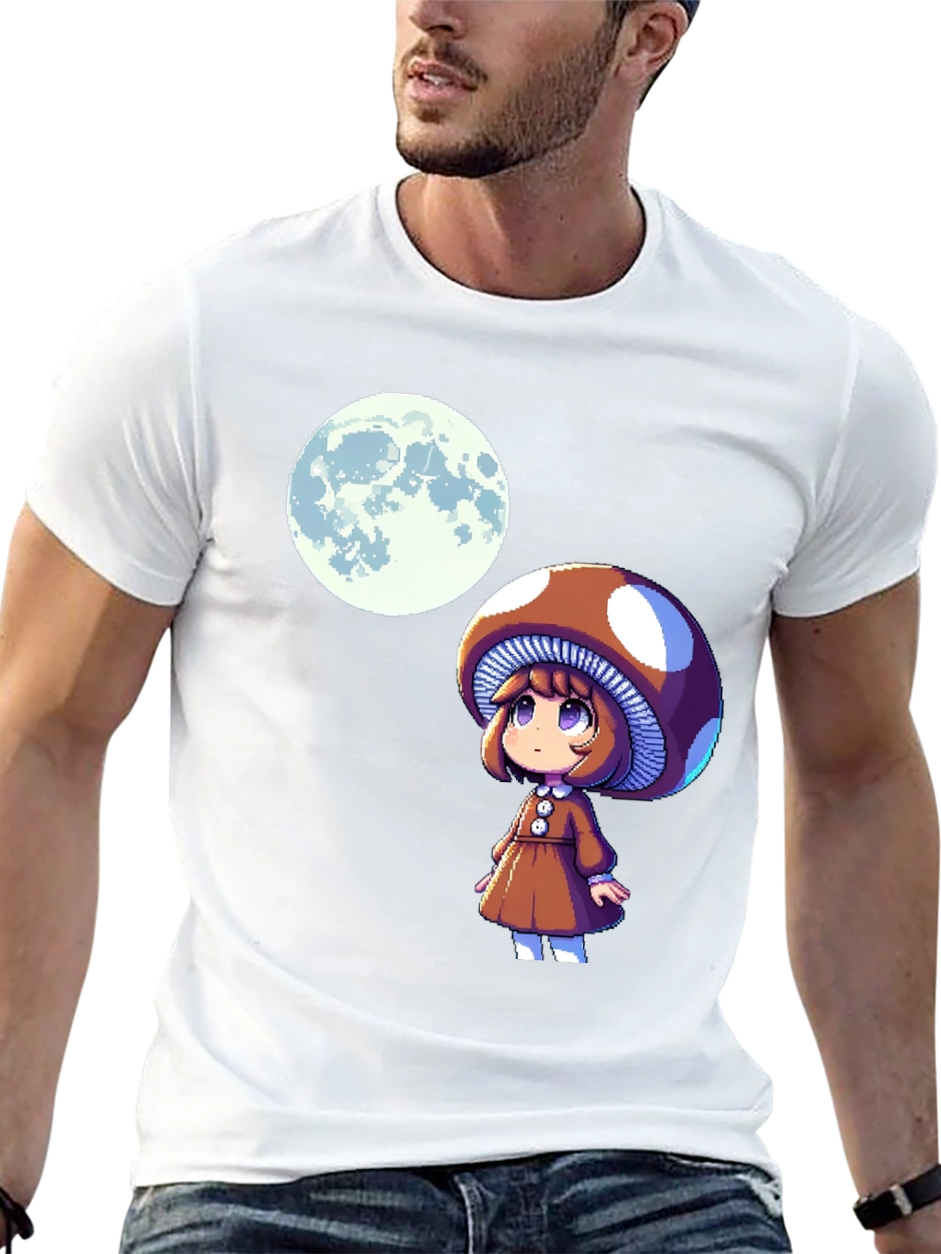 Mushroom Girl T-Shirt - Cute Anime Design