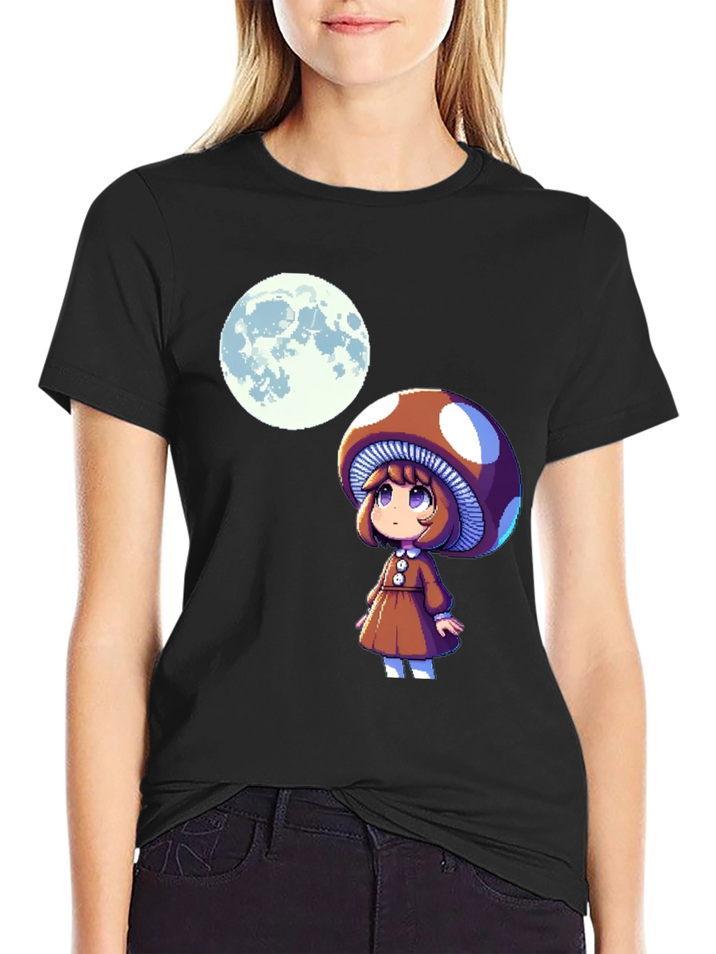Mushroom Girl T-Shirt - Cute Anime Design