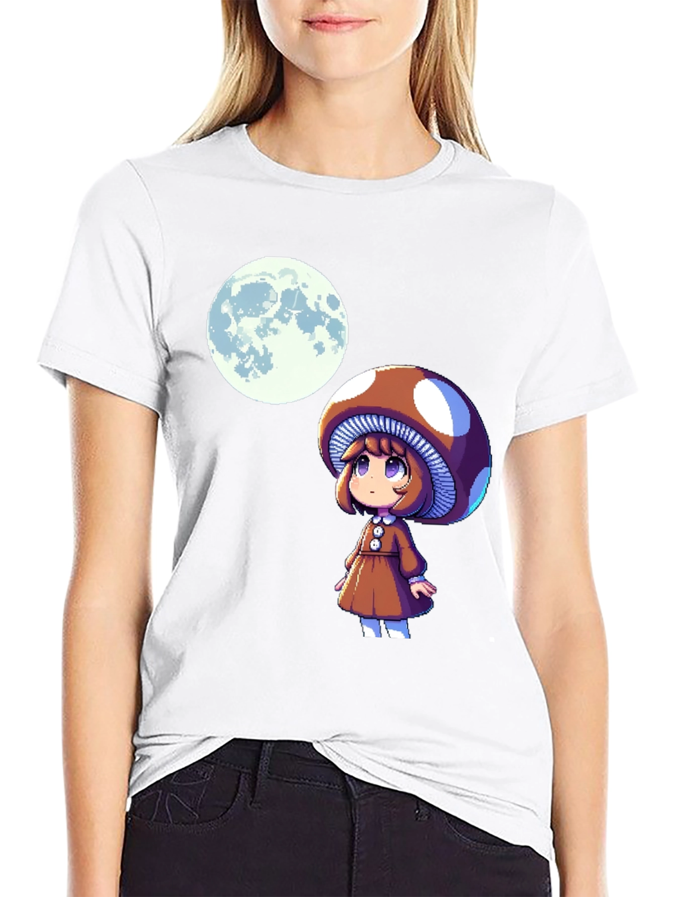 Mushroom Girl T-Shirt - Cute Anime Design
