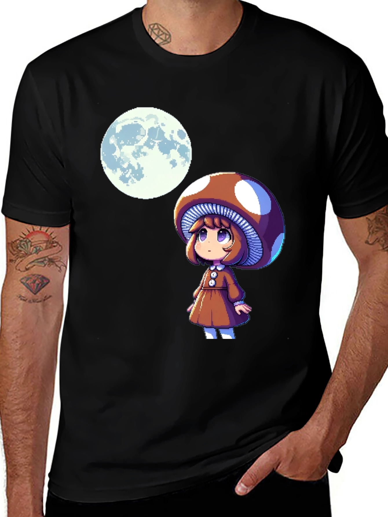 Mushroom Girl T-Shirt - Cute Anime Design