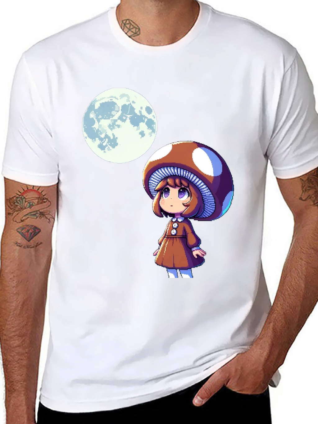 Mushroom Girl T-Shirt - Cute Anime Design