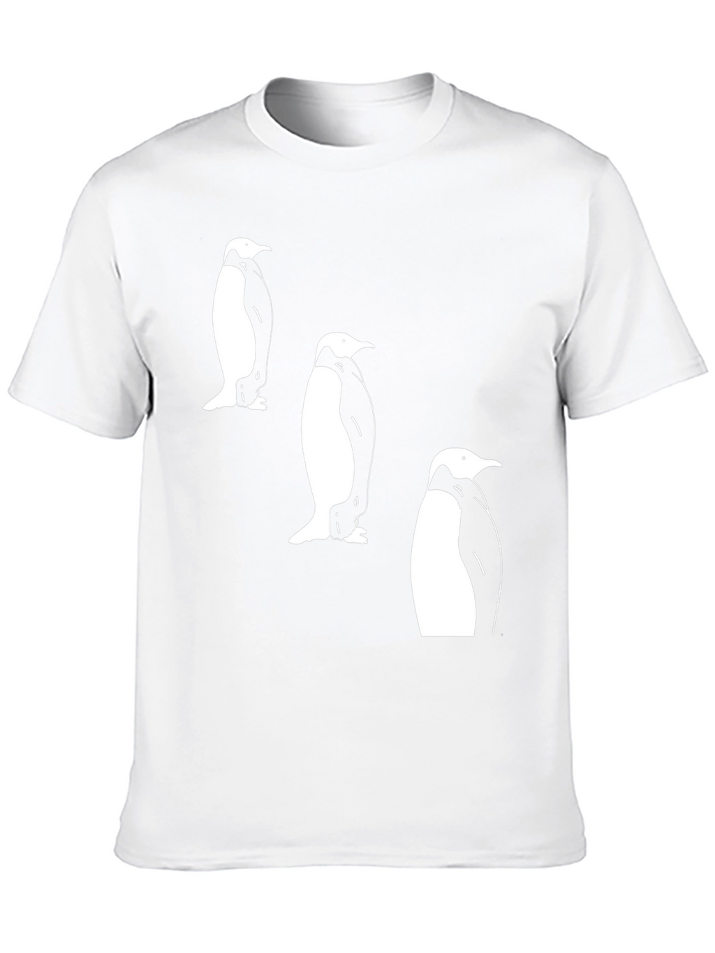 Penguin Trio Graphic Tee - Black Cotton T-Shirt