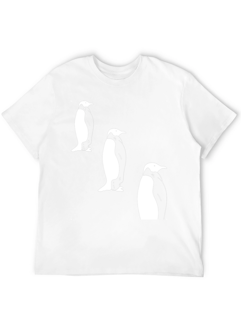 Penguin Trio Graphic Tee - Black Cotton T-Shirt