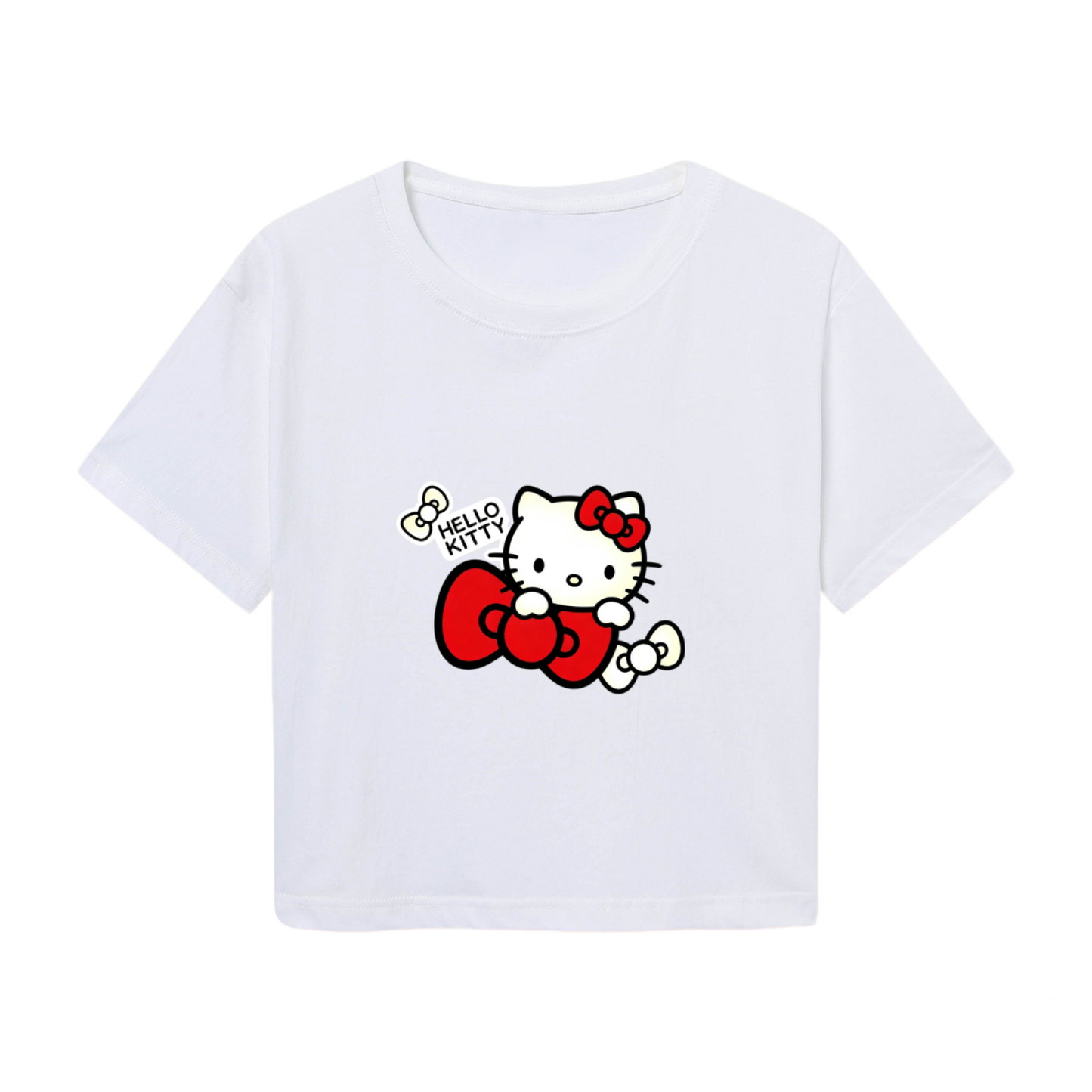 Jack Skellington Christmas Theme Red Crop Top Funny Holiday Graphic Tee