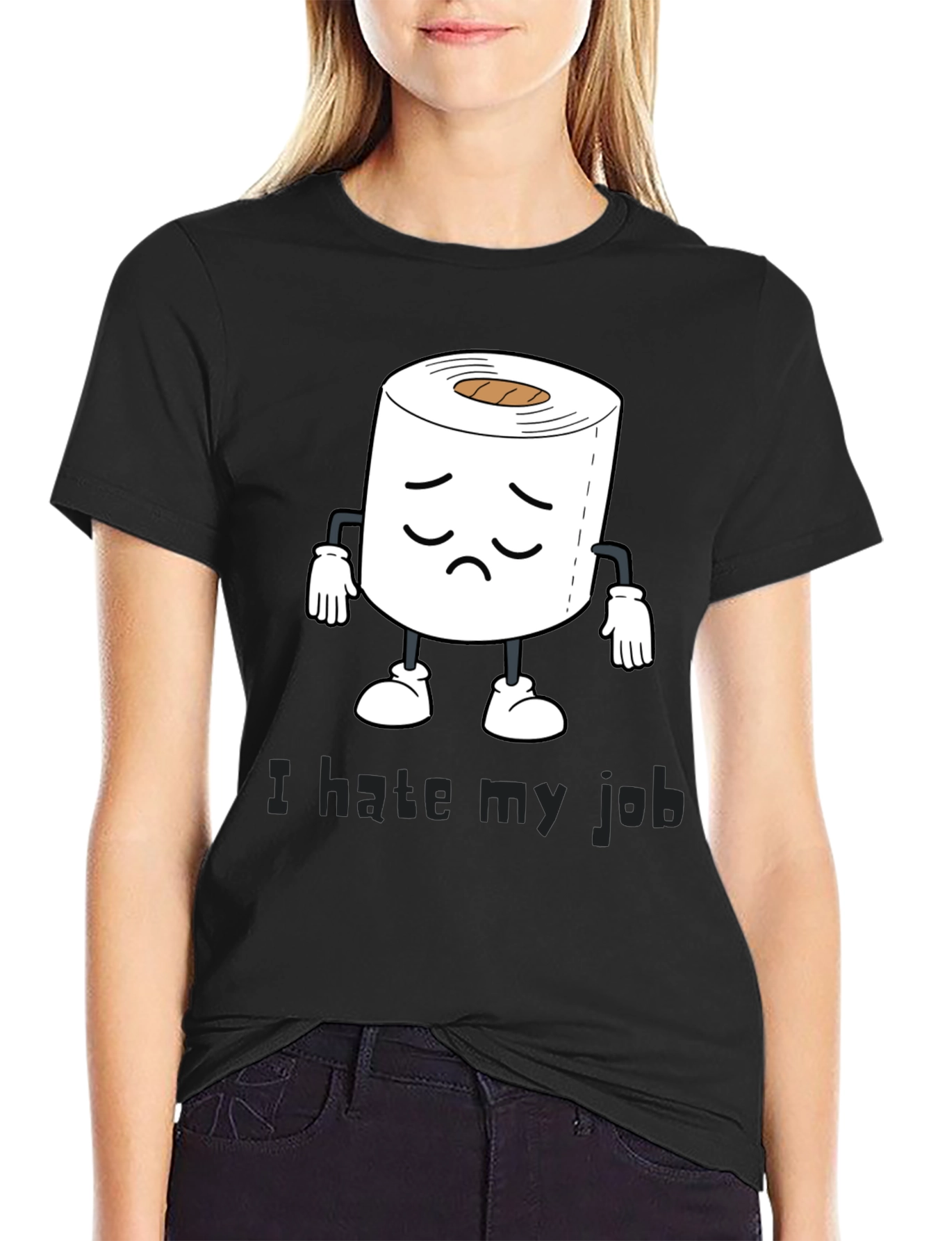 I Hate My Job T-Shirt - Funny Toilet Paper Graphic Tee