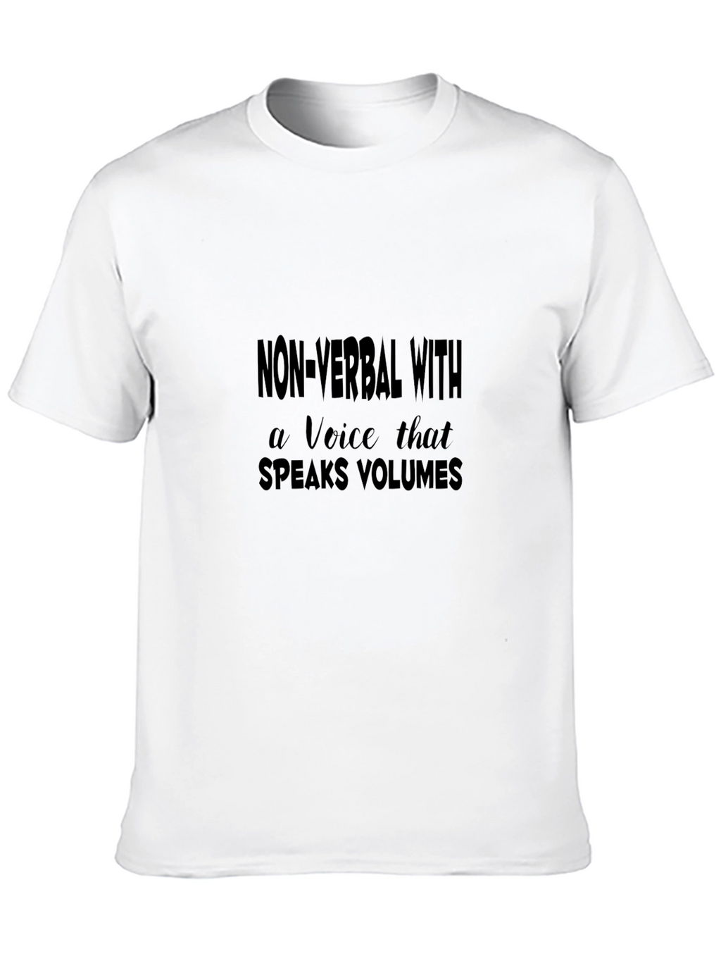 Non-Verbal Speaks Volumes Black Graphic Tee