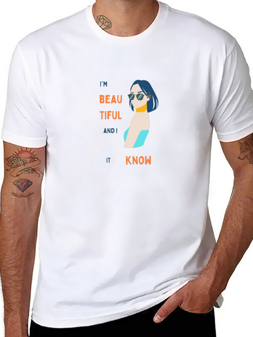 Im Beautiful and I Know It Black T-Shirt