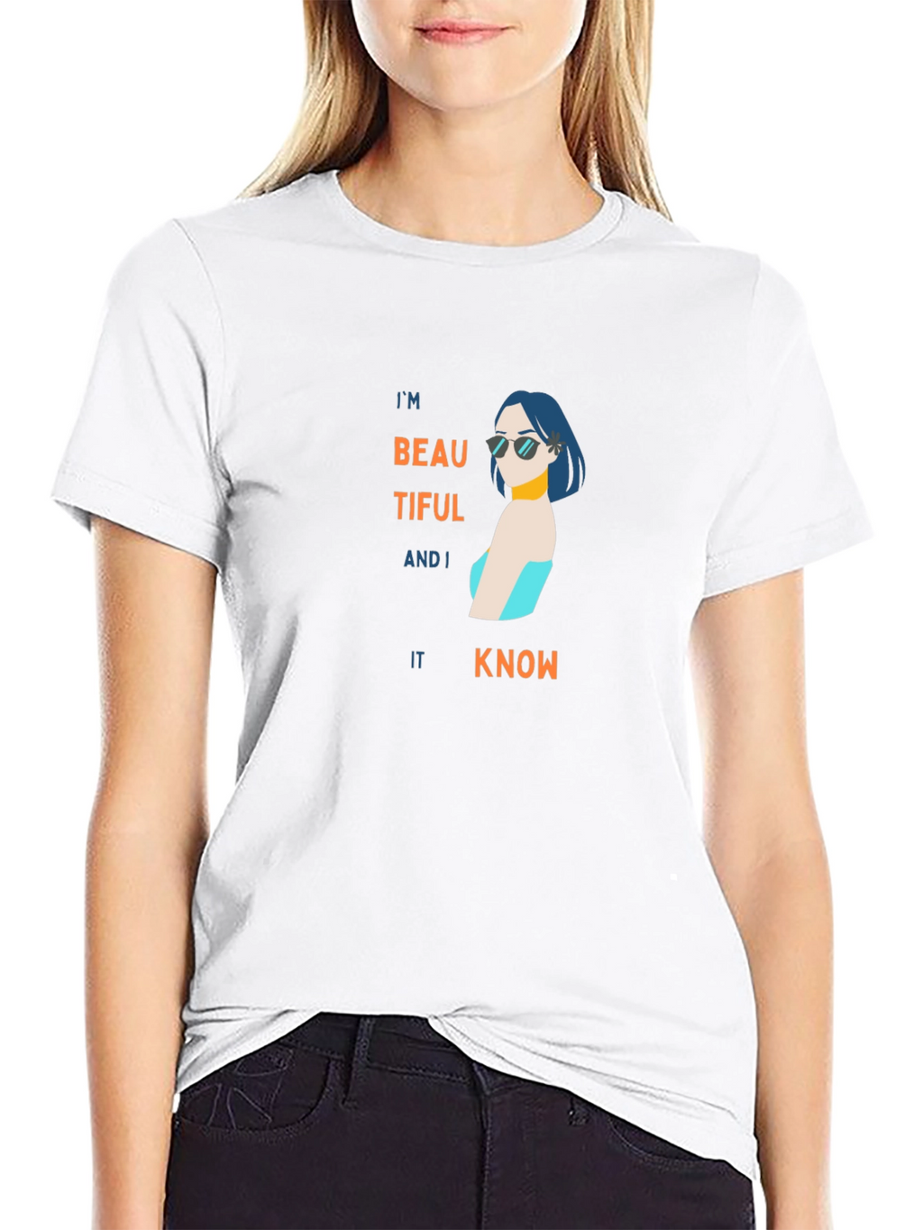 Im Beautiful and I Know It Black T-Shirt