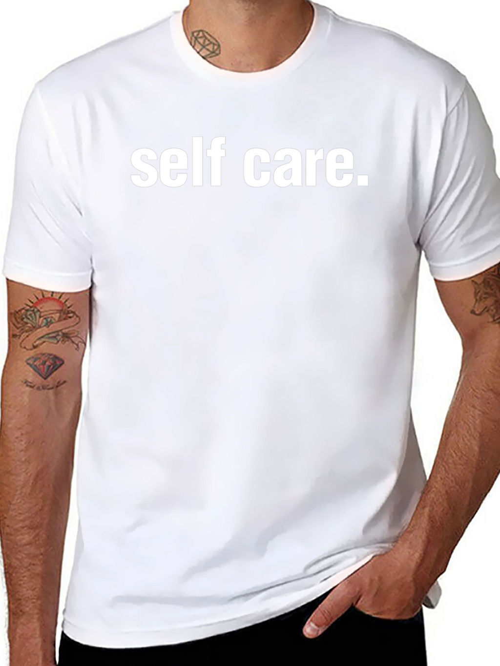 Self Care Statement Tee - Black Comfort