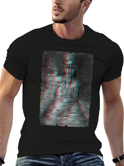 Gothic Horror 3D Graphic Print Black T-Shirt