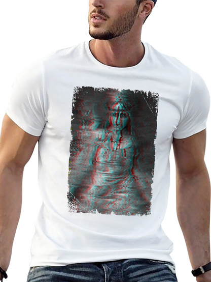Gothic Horror 3D Graphic Print Black T-Shirt