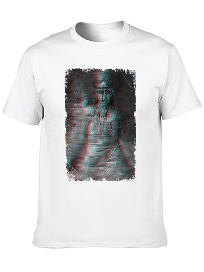 Gothic Horror 3D Graphic Print Black T-Shirt
