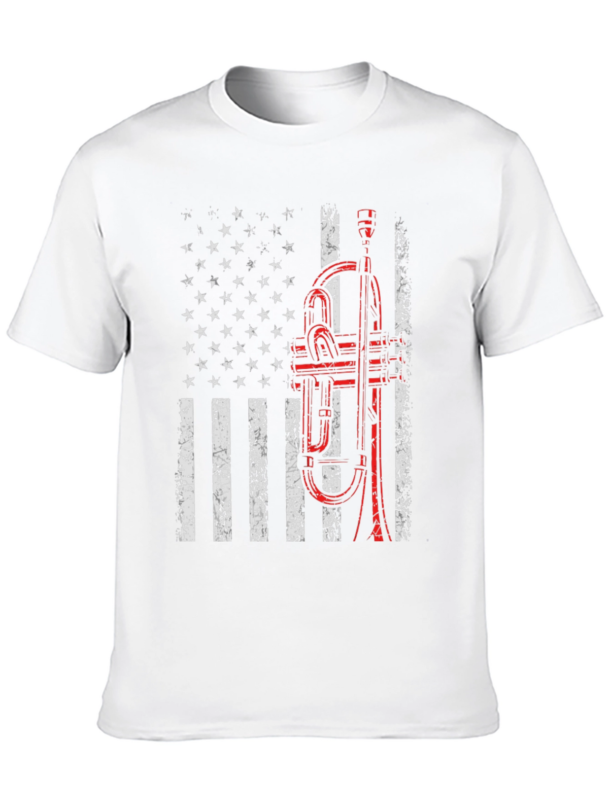 Trumpet American Flag Graphic Tee