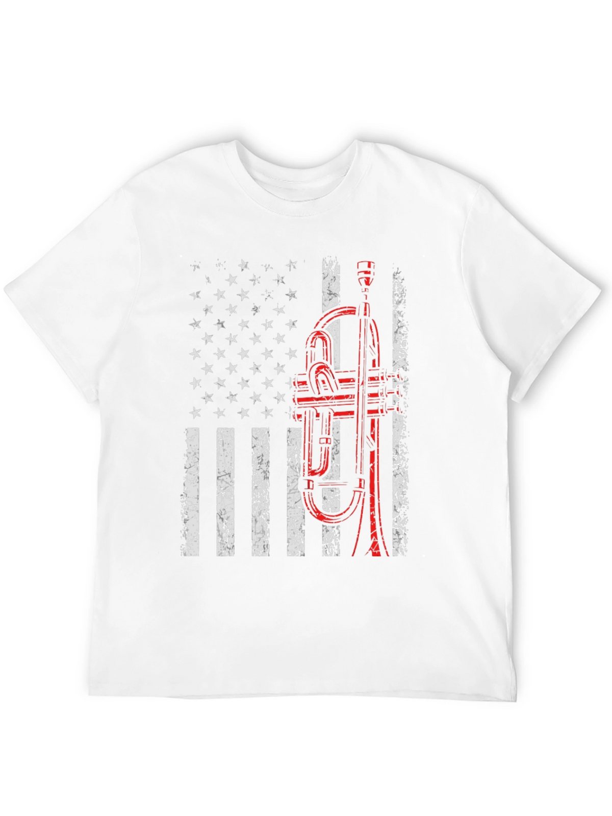 Trumpet American Flag Graphic Tee