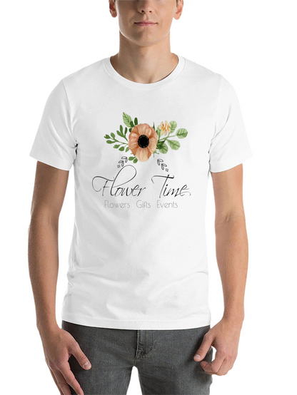 Floral Time Black Graphic T-Shirt