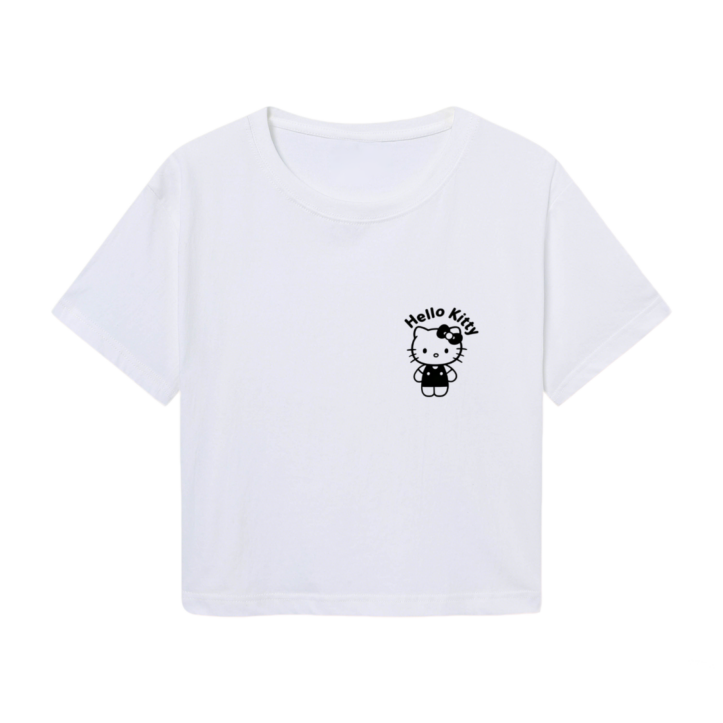 Retro 8?Ball Cherry Aesthetic Black Y2K Cropped Tee