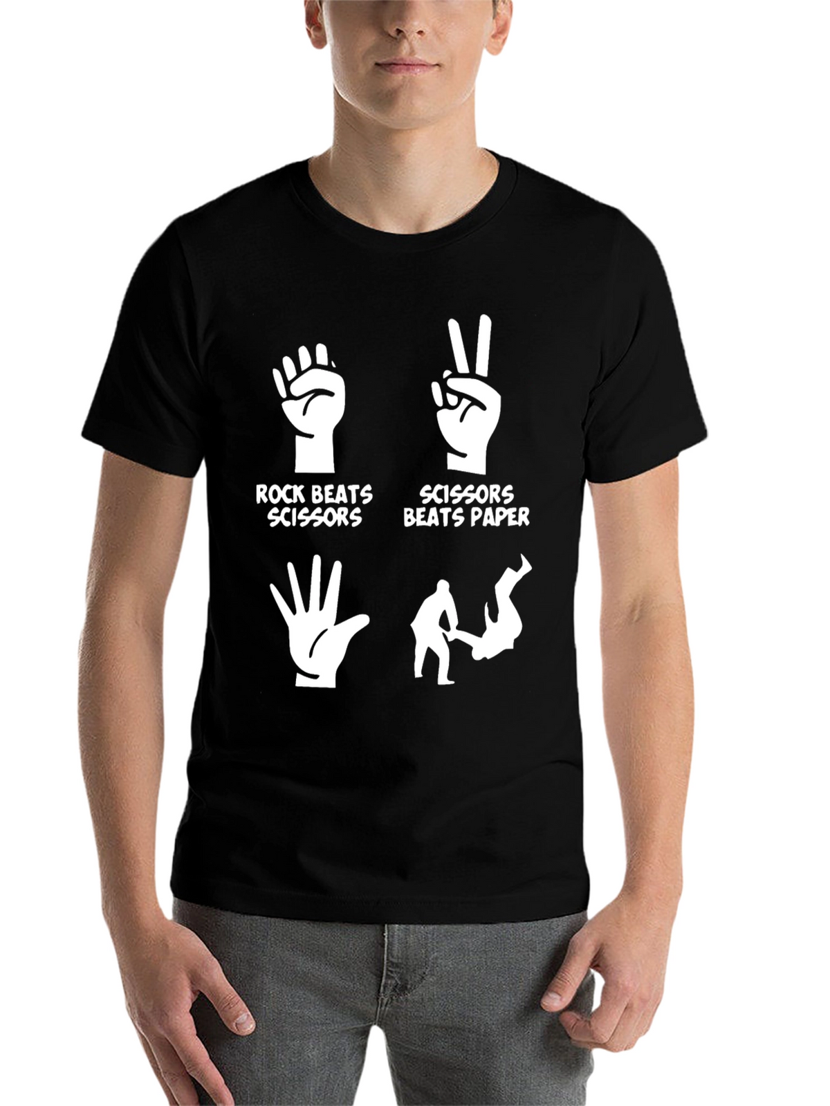Rock Paper Scissors Graphic T-Shirt