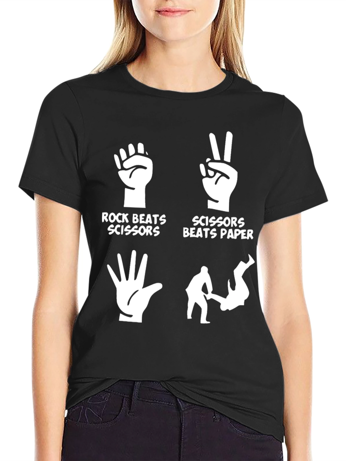 Rock Paper Scissors Graphic T-Shirt
