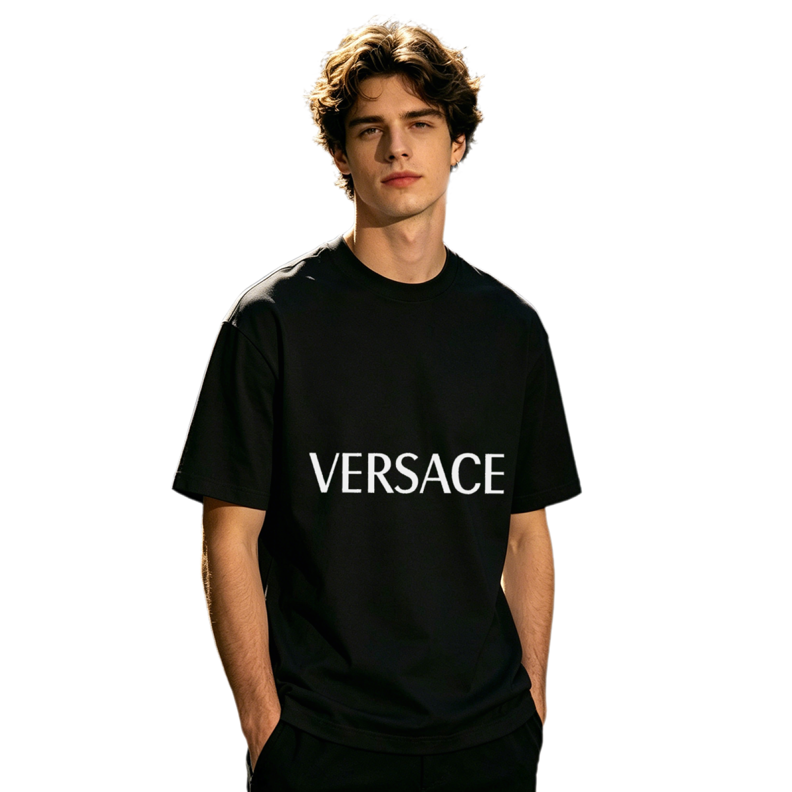 Men's Vintage Retro Line Art Graphic Casual Crew Neck T-Shirt